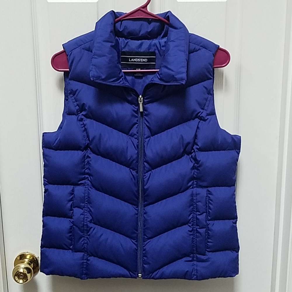 Lands' End Women's Royal Blue Puffer Vest